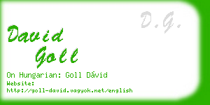david goll business card